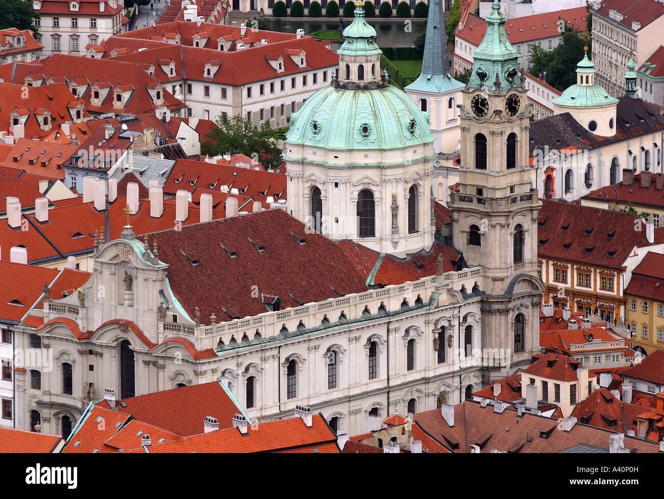 Kirche des Heiligen Nikolaus in kleinen Viertel, Prag, Tschechische Republik Stockfoto