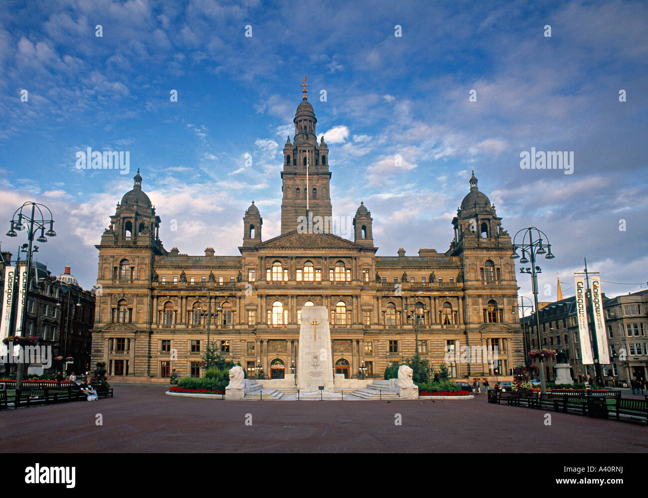 City Chambers George Sq Glasgow Schottland Stockfoto
