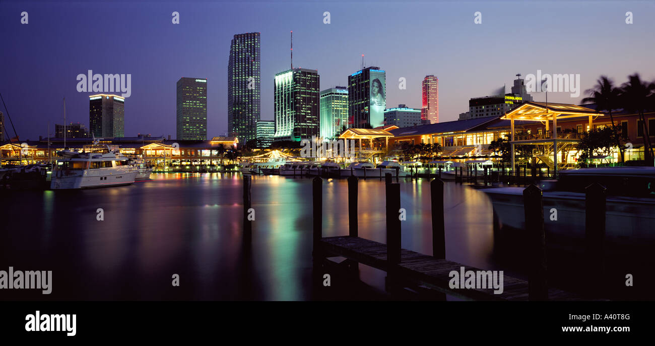 Skyline von Miami Florida USA Stockfoto