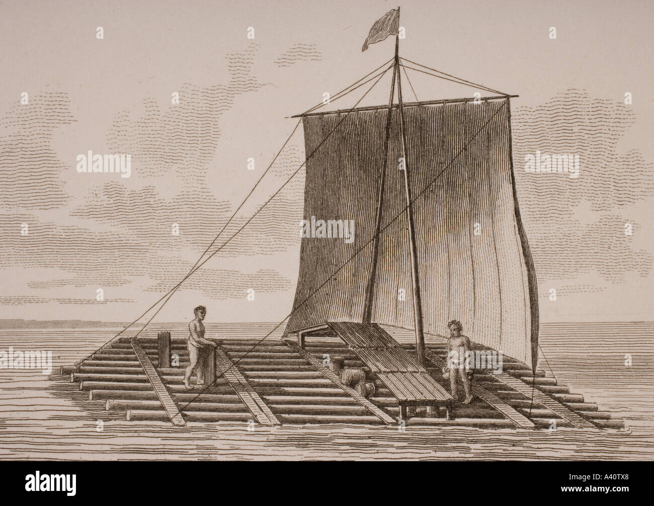 Eine bolsa Wald floss aus Südamerika. Von einem Drucken vom 1820 von Milton graviert nach W Anderson Stockfoto