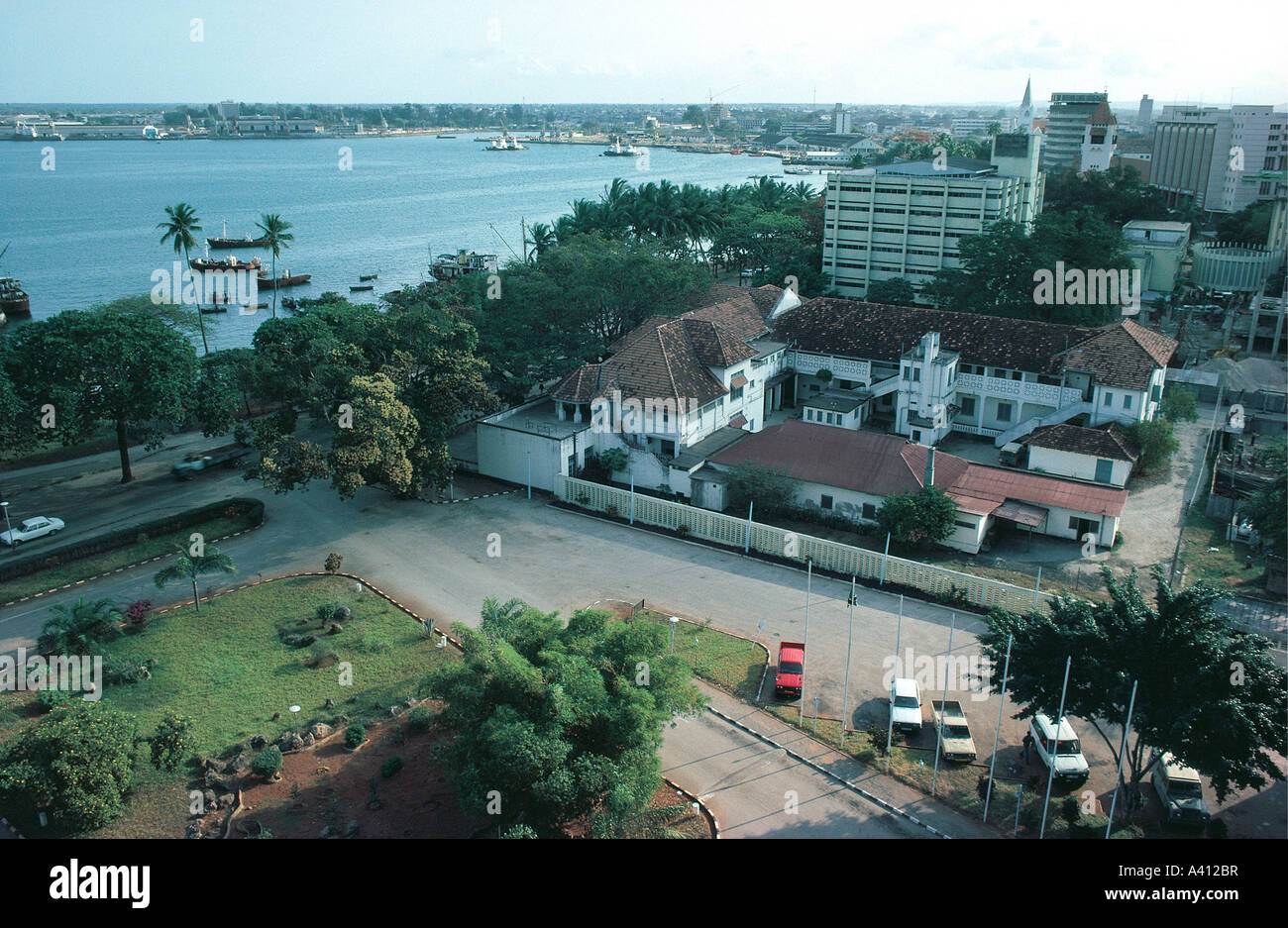 Blick auf Hafen von Dar Es Salaam in Dar Es Salaam Tansania Stockfoto