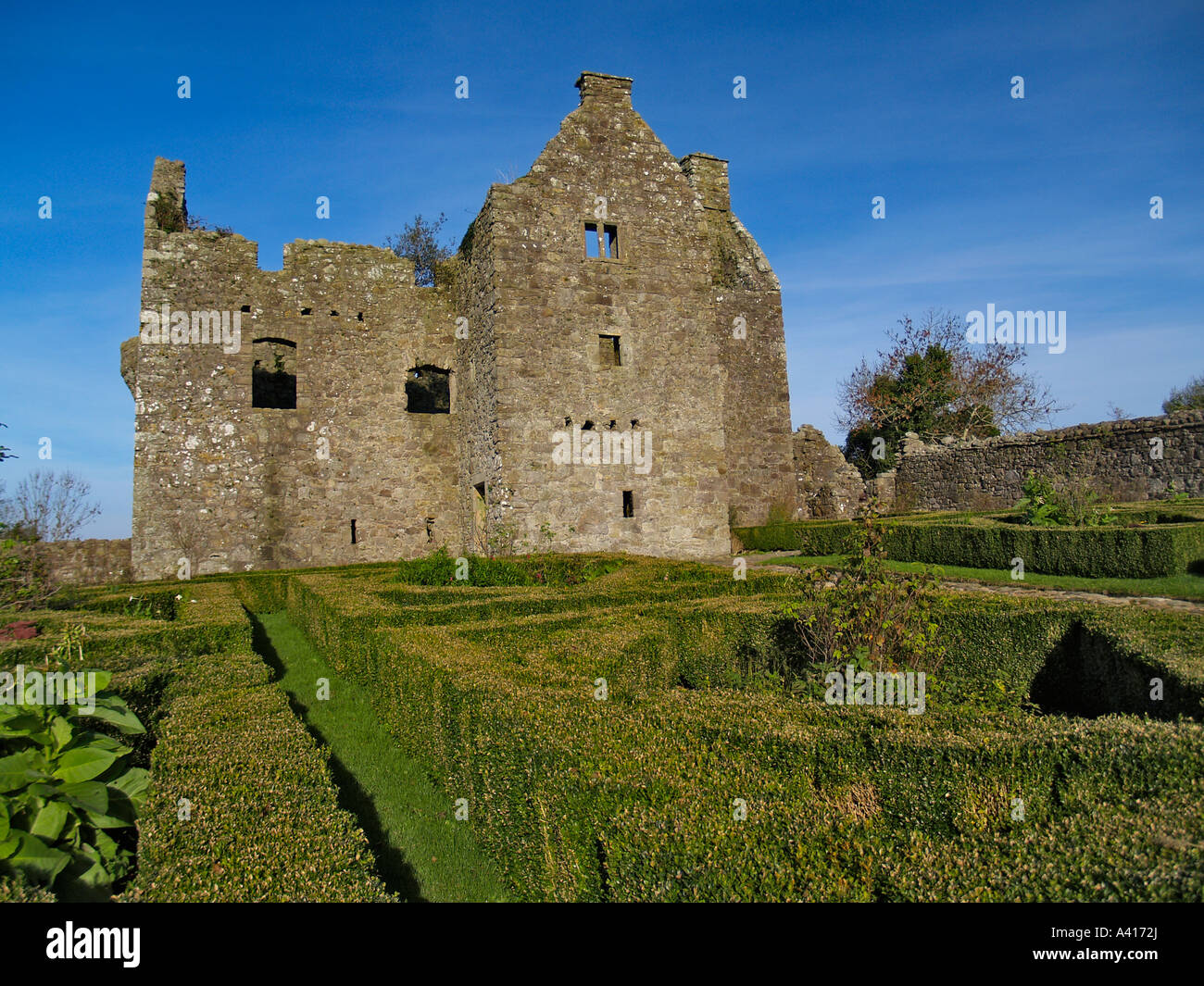 Tully Castle, Derrygonnelly Co. Fermanagh Nordirland Reisen Stockfoto