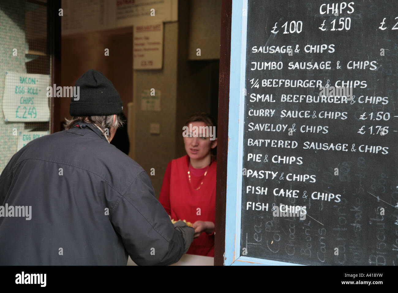 Take-away-Shop billig Stockfoto