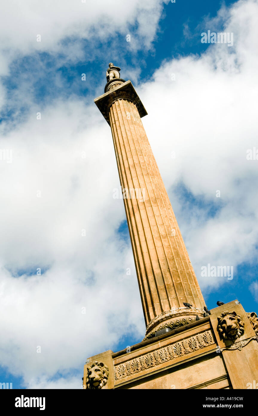 Statue von Walter Scott in Glasgow s St. Georges Square Stockfoto