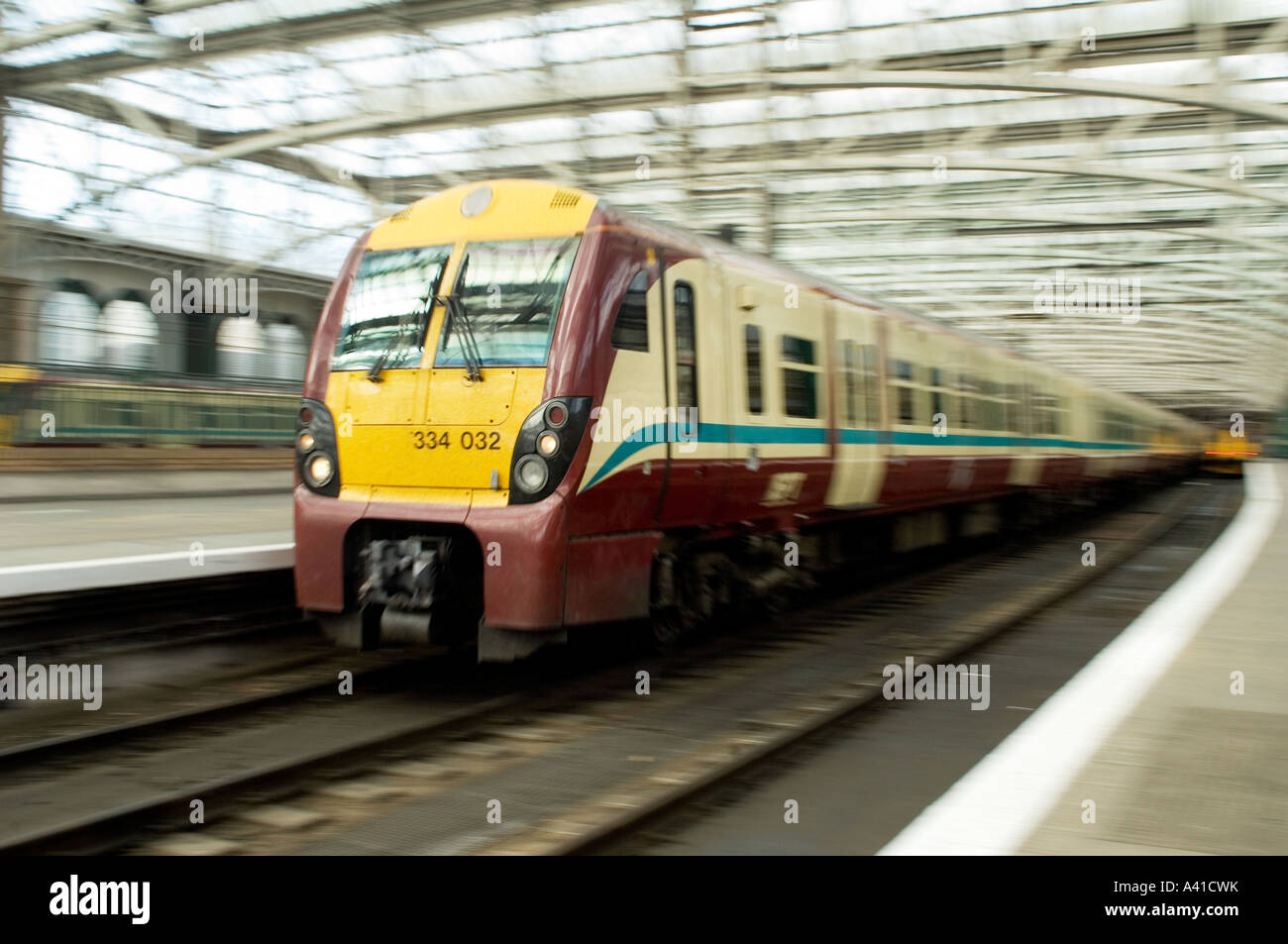 Glasgow central Station ist der Hauptbahnhof für Glasgow, Verfütterung an allen Stationen Süd. Stockfoto