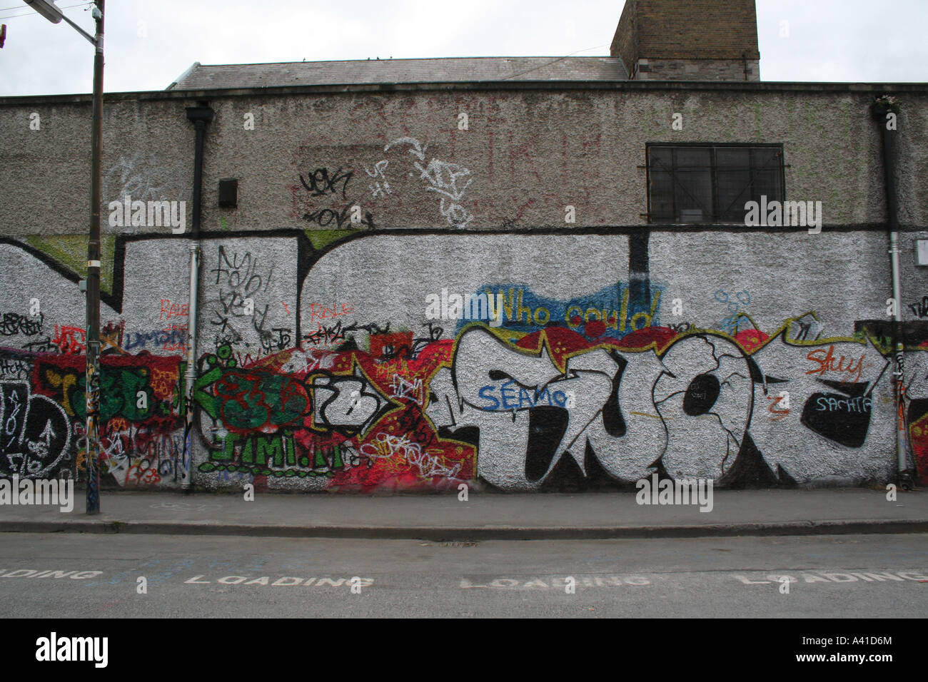 Windmill Lane Dublin Street graffiti Stockfoto