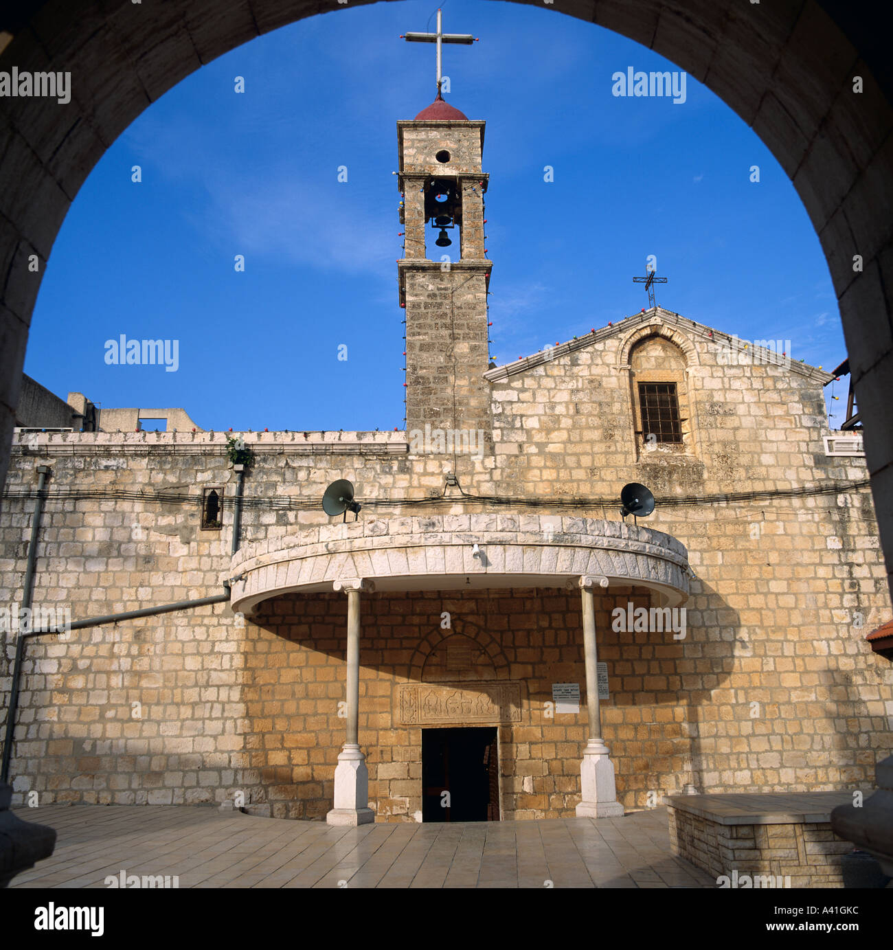 Die Kirche von St. Gabriel NazarethIsraelNahost Stockfotografie Alamy