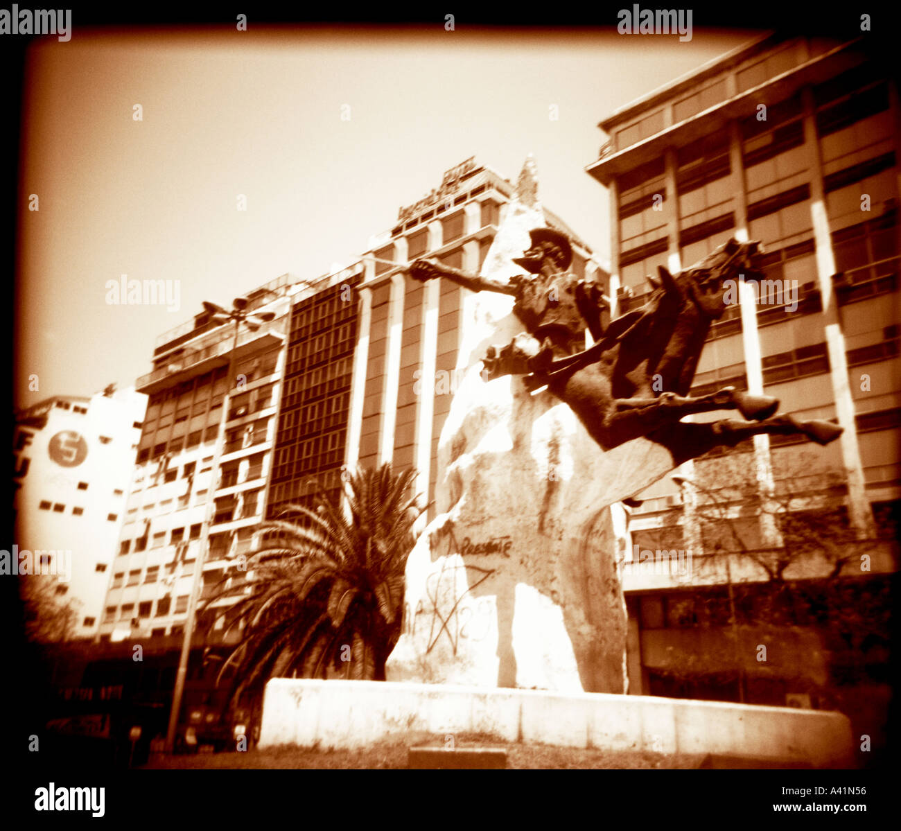 Don Quixote Statue Buenos Aires Argentinien Stockfoto