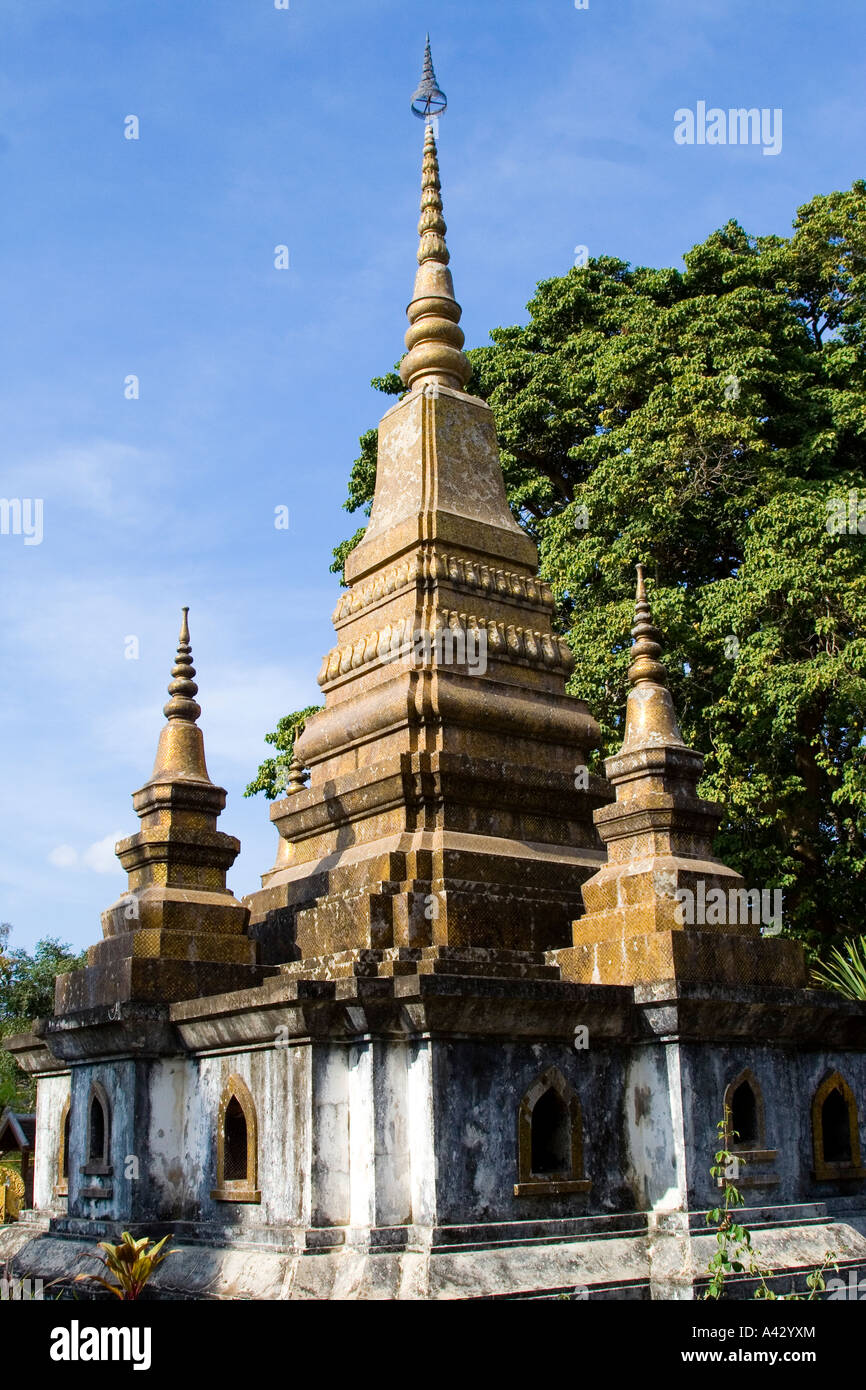 Stupa in Wat, dass Luang Luang Prabang Laos Stockfoto