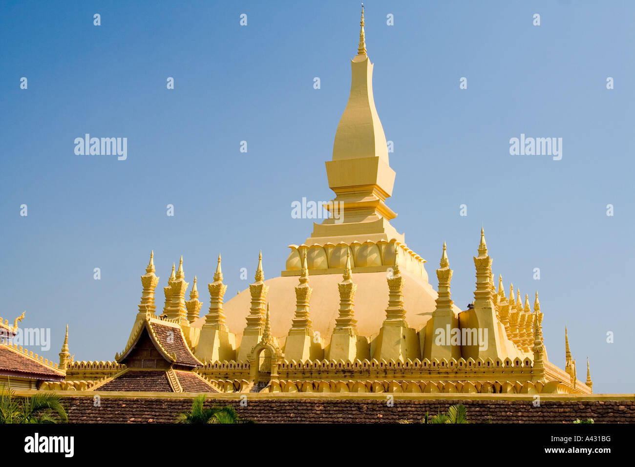 Wat, dass Luang Vientiane Laos Stockfoto