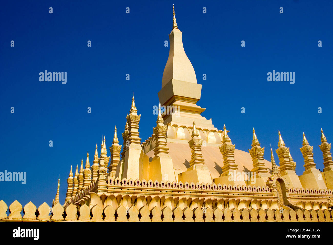 Wat, dass Luang Vientiane Laos Stockfoto