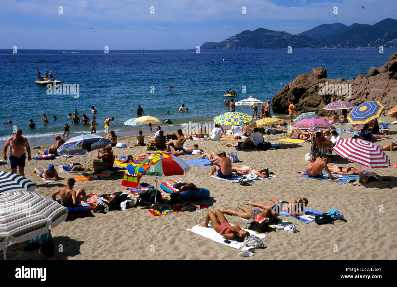 Plage de Pampelonne Saint Tropez St Tropez Frankreich Stockfoto, Bild