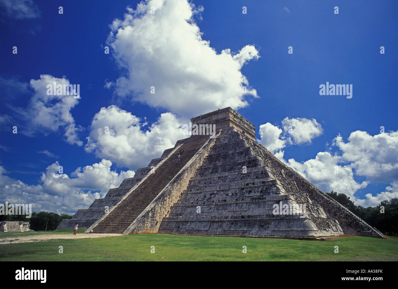 El Castillo Pyramide des Kukulcan Chichen Itza Yucatan, Mexiko. Stockfoto