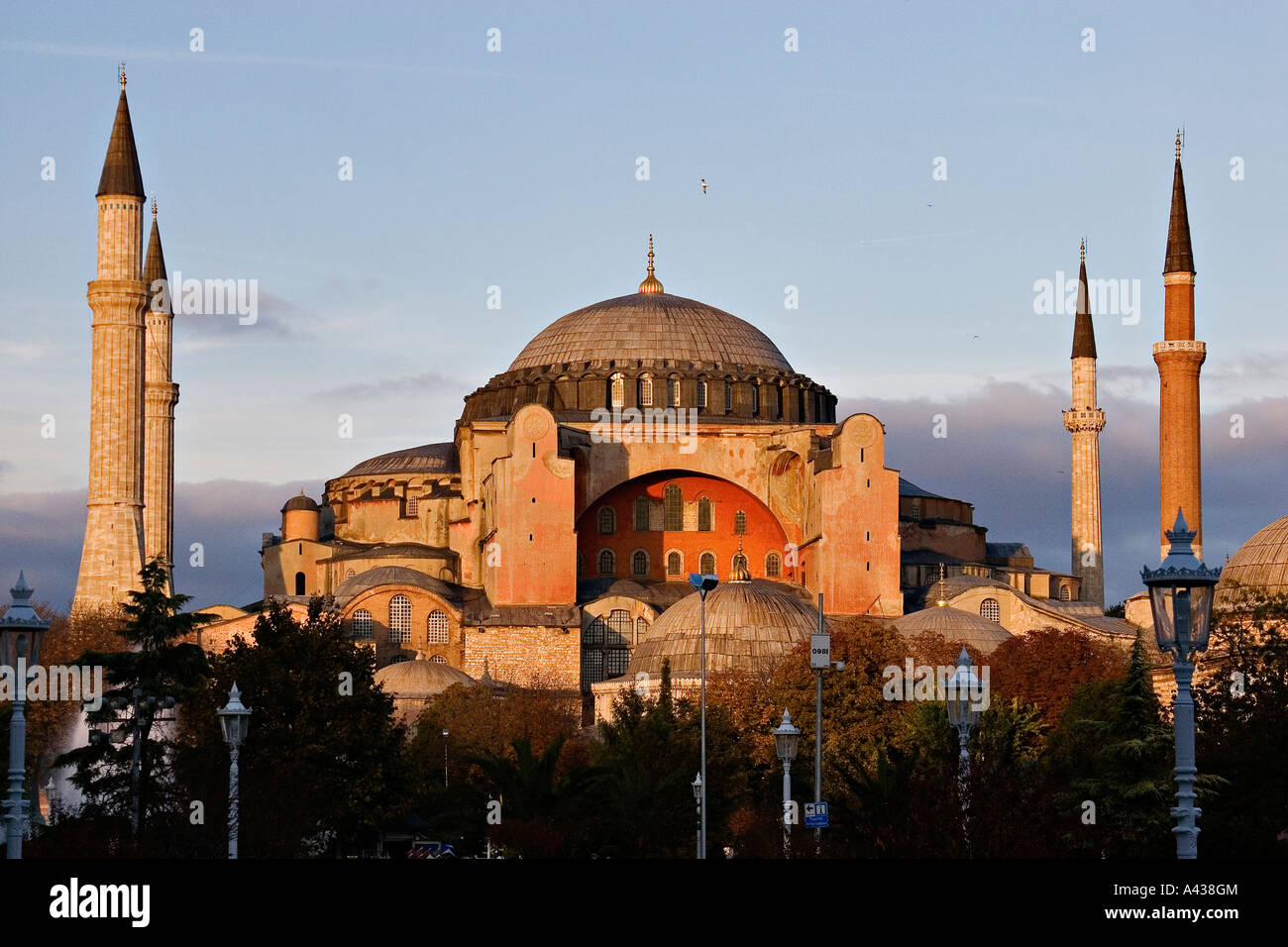 Hagia Sophia bei Sonnenuntergang, Istanbul Türkei. Stockfoto