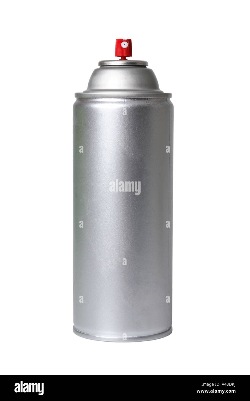 Aerosol kann auf weißem Hintergrund ausschneiden Stockfoto