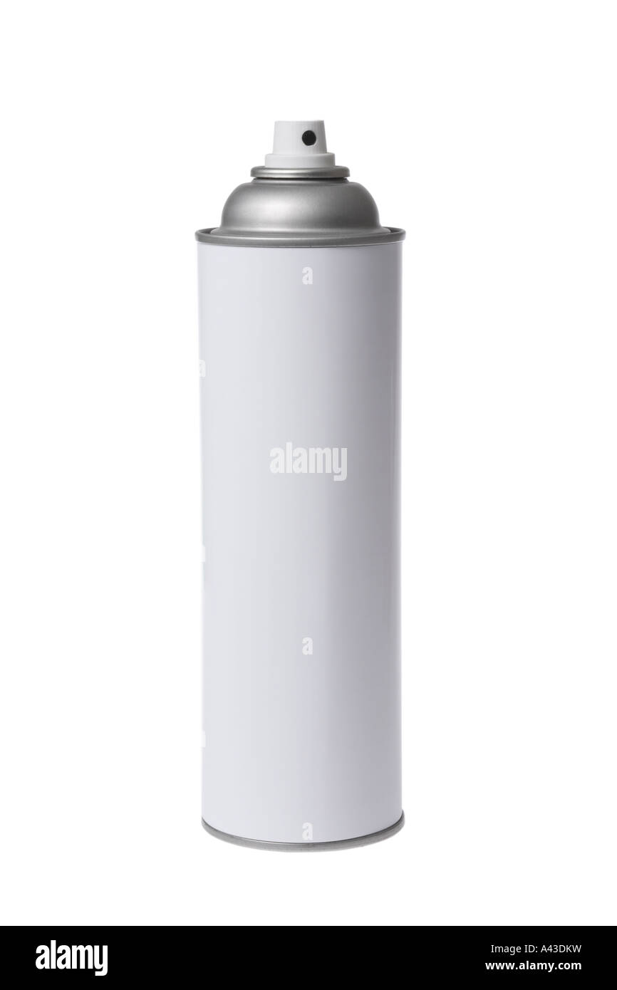 Aerosol kann auf weißem Hintergrund ausschneiden Stockfoto
