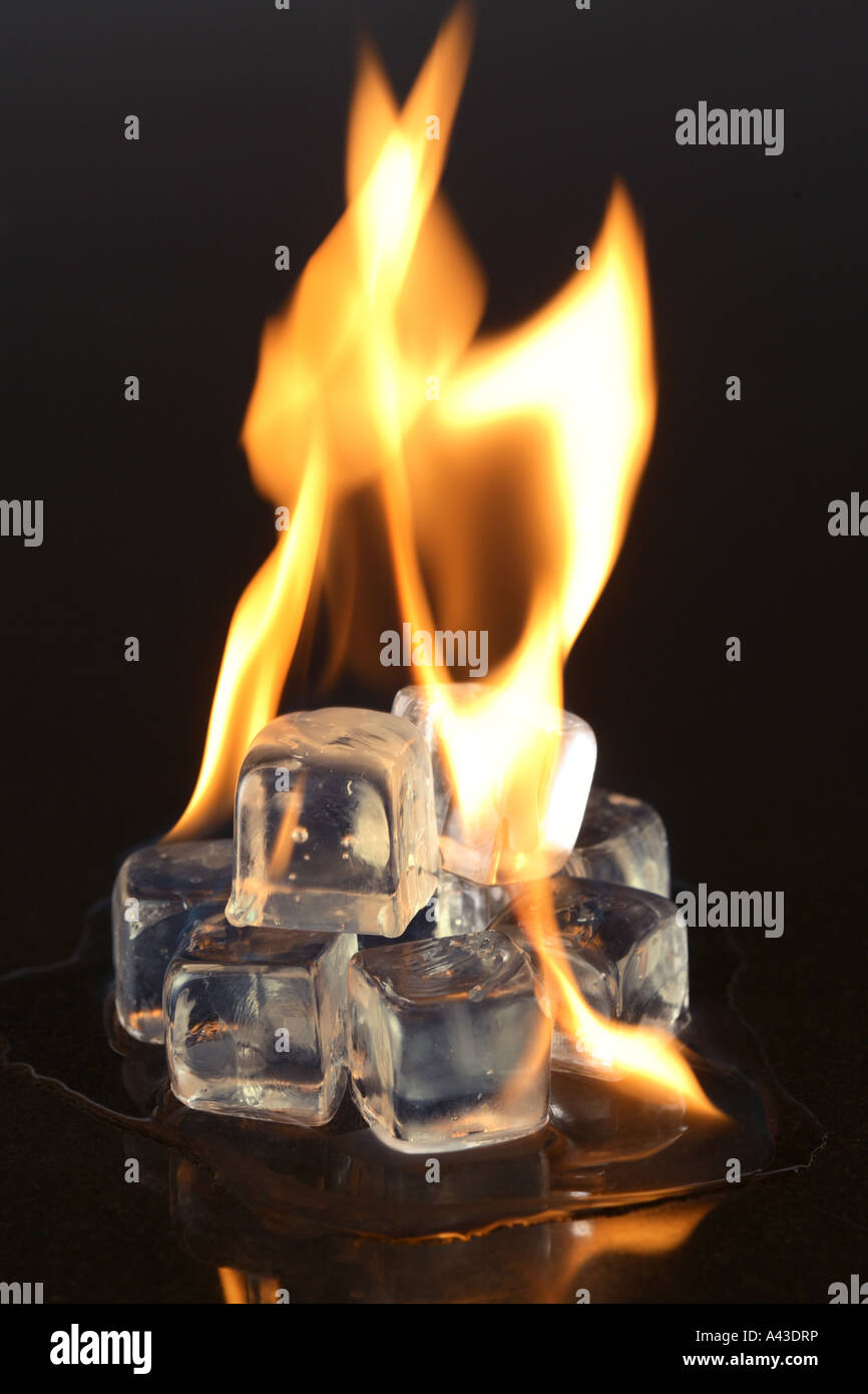 Feuer und Eis Stockfoto