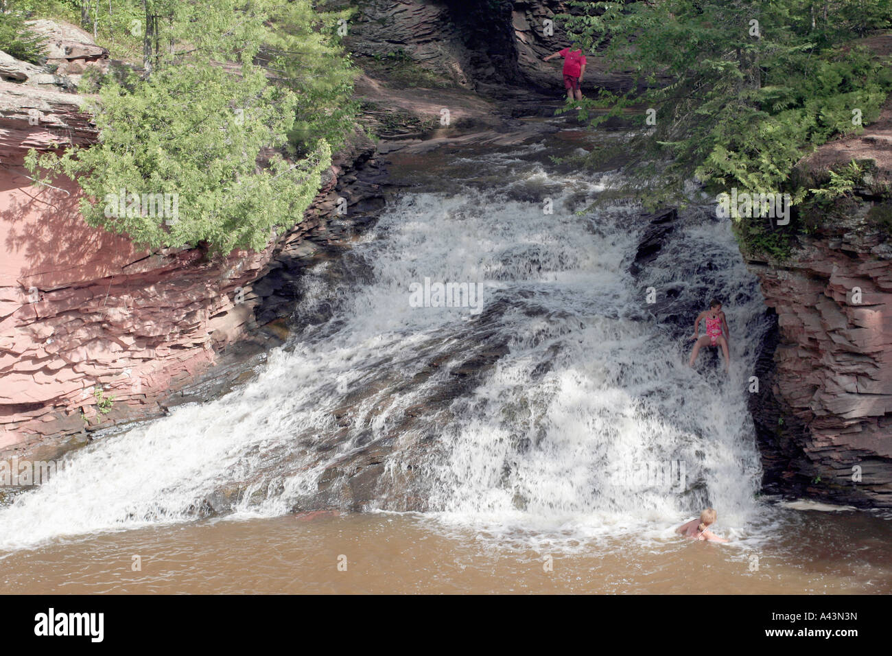 Amnicon Falls State Park, Wisconsin Stockfoto