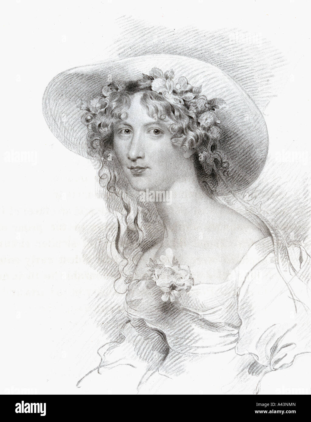 Anna Maria Porter, 1780-2 Englischer Dichter, Romanautor und Schwester von Jane Porter. Stockfoto