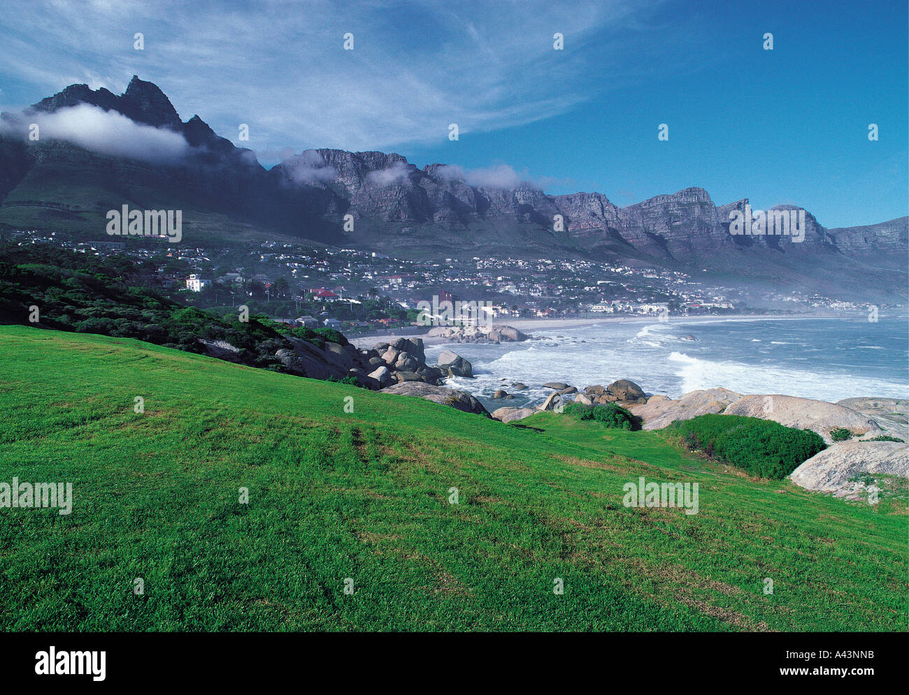 Camps Bay in der Nähe von Cape Town, South Africa Stockfoto