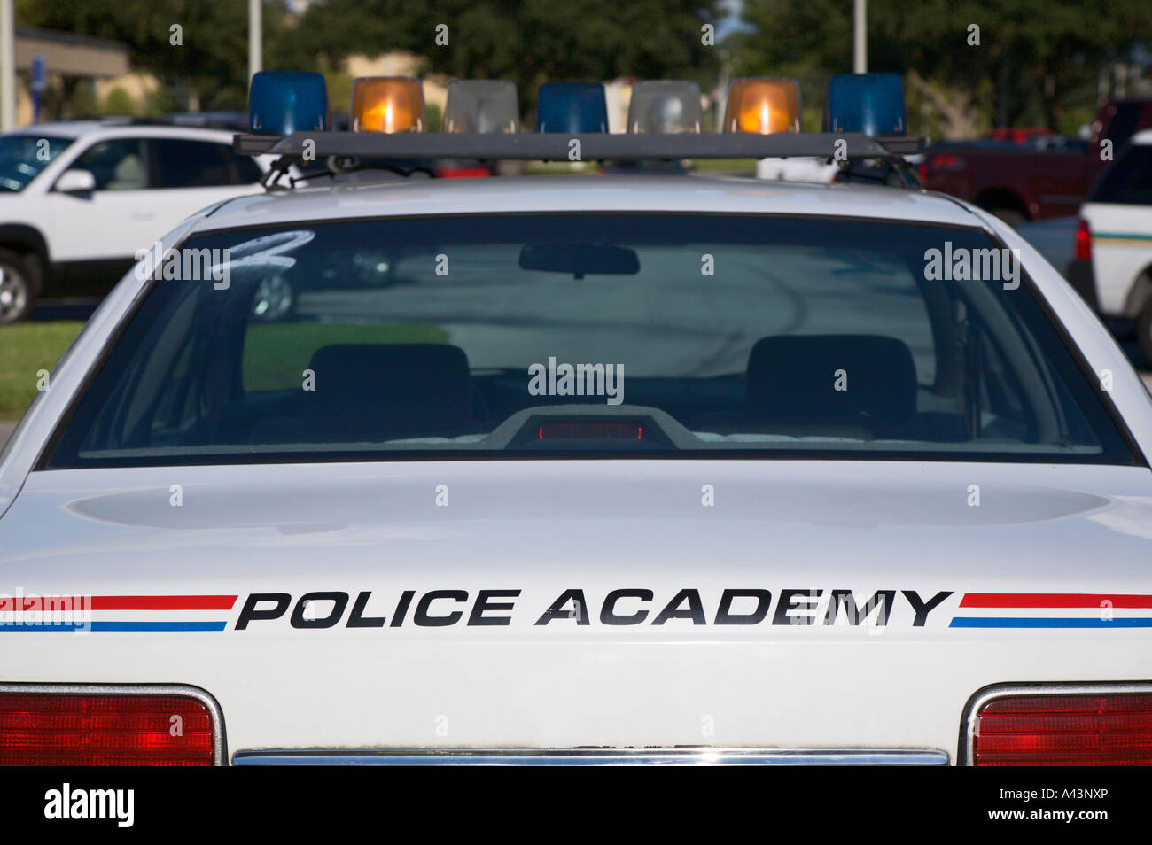 Polizeiauto für das Training am zentralen Florida Community College in Ocala, Florida, USA Stockfoto