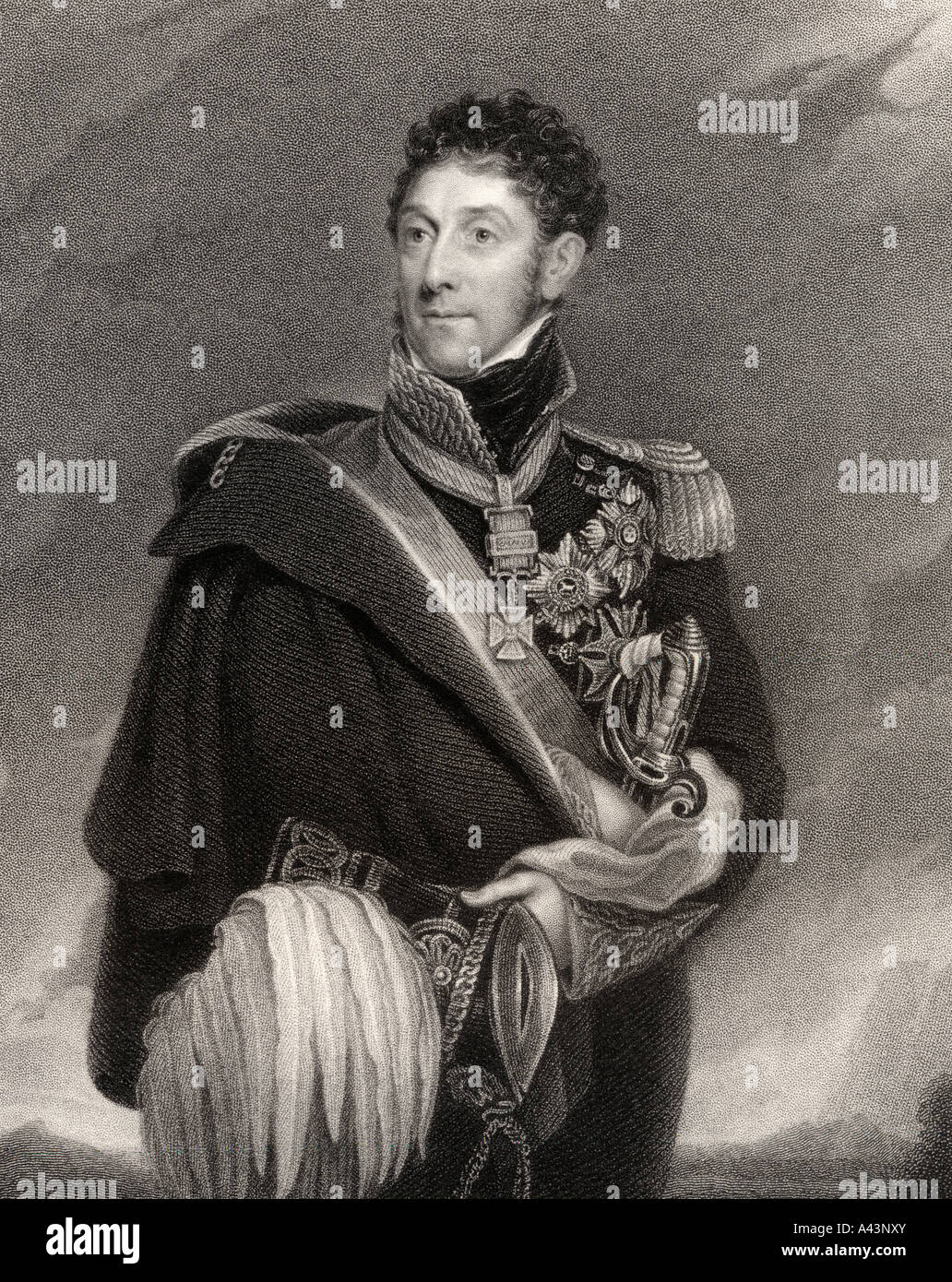 Stapleton Cotton, 1st Viscount Combermere, 72-1865. Britischer Feldmarschall und Oberst der 1st Life Guards. Stockfoto