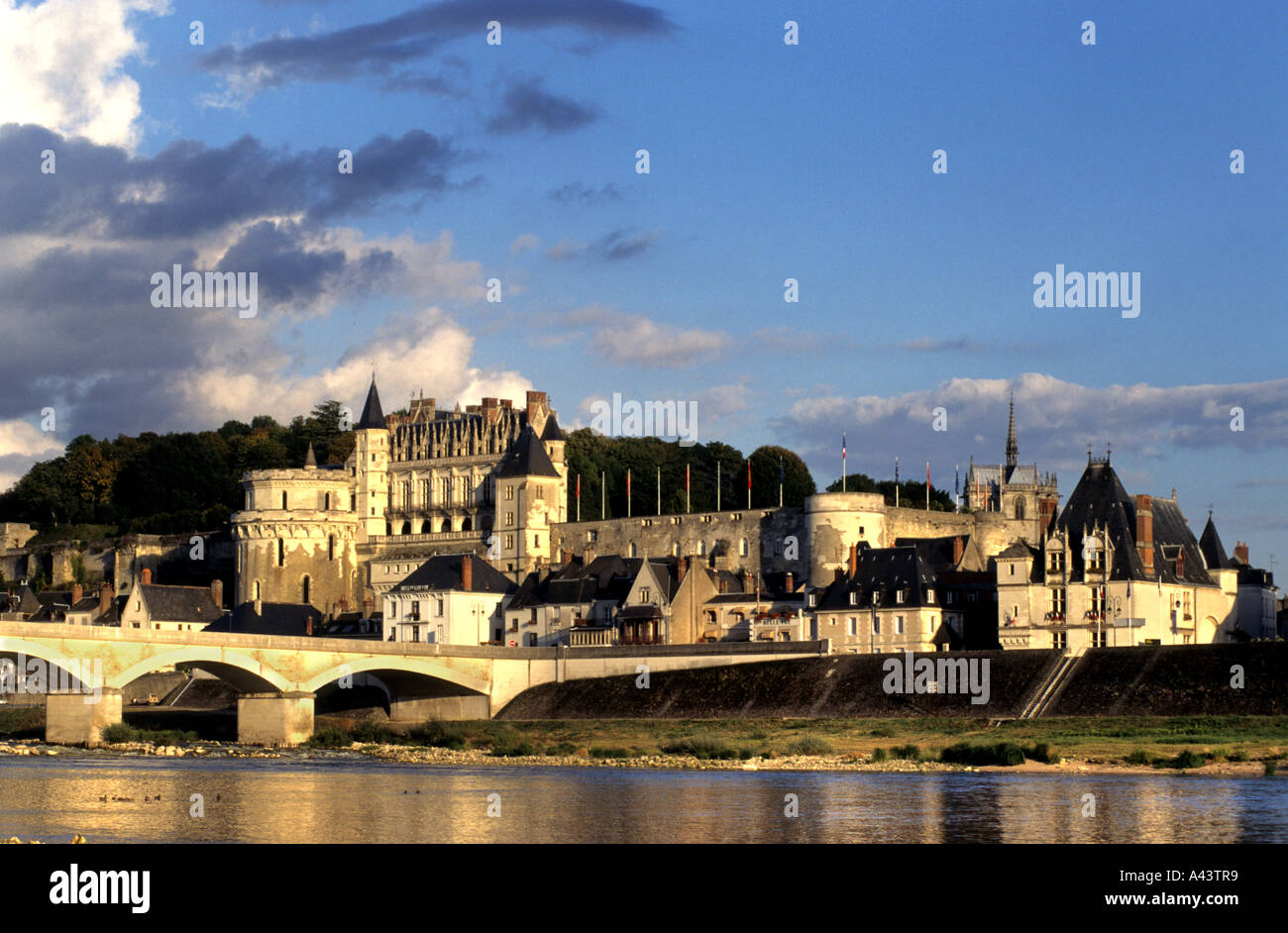 Frankreich Französisch Chateau Amboise Fluss Loire Schloss Stockfoto