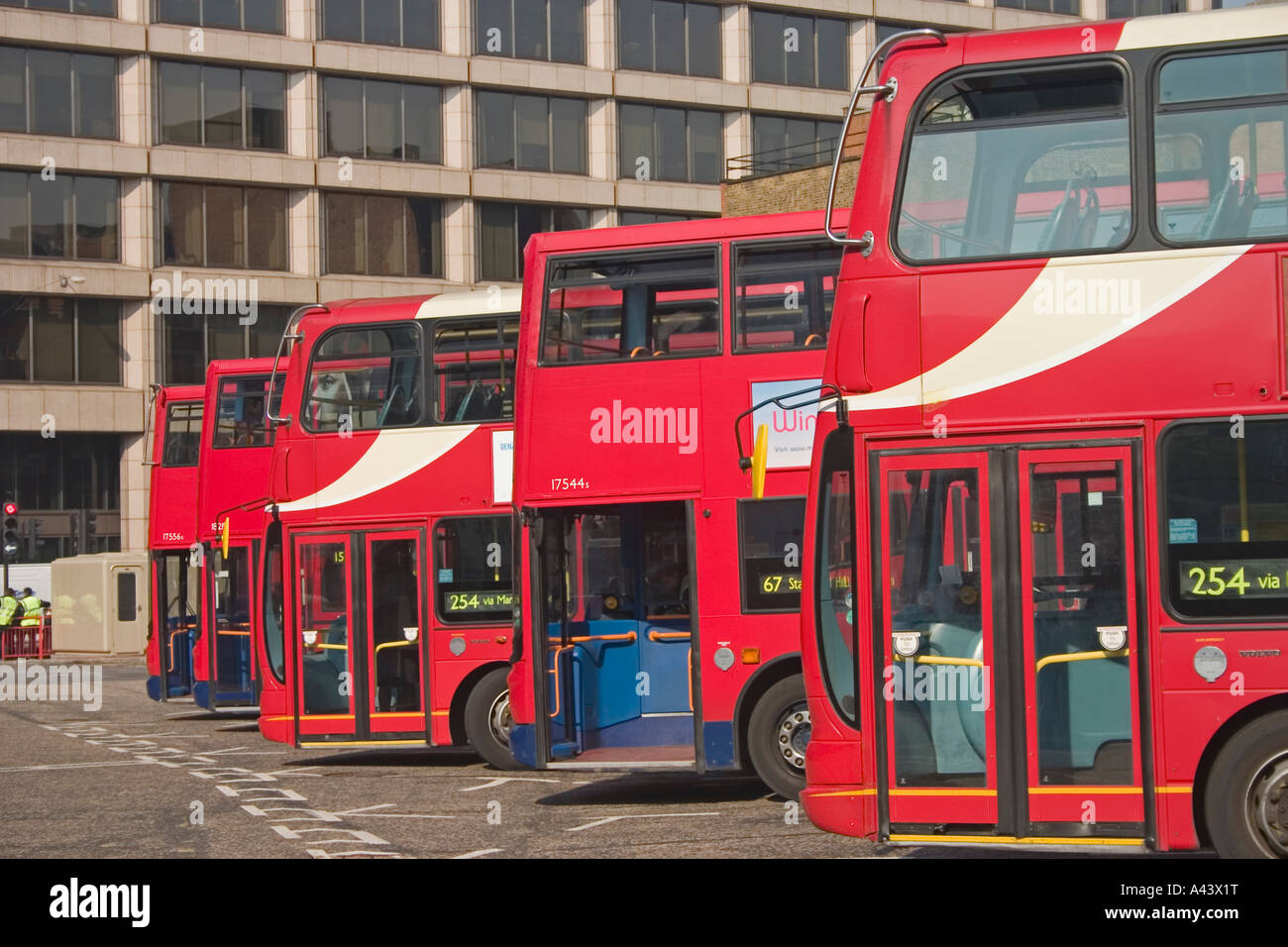Londoner Busse Stockfoto