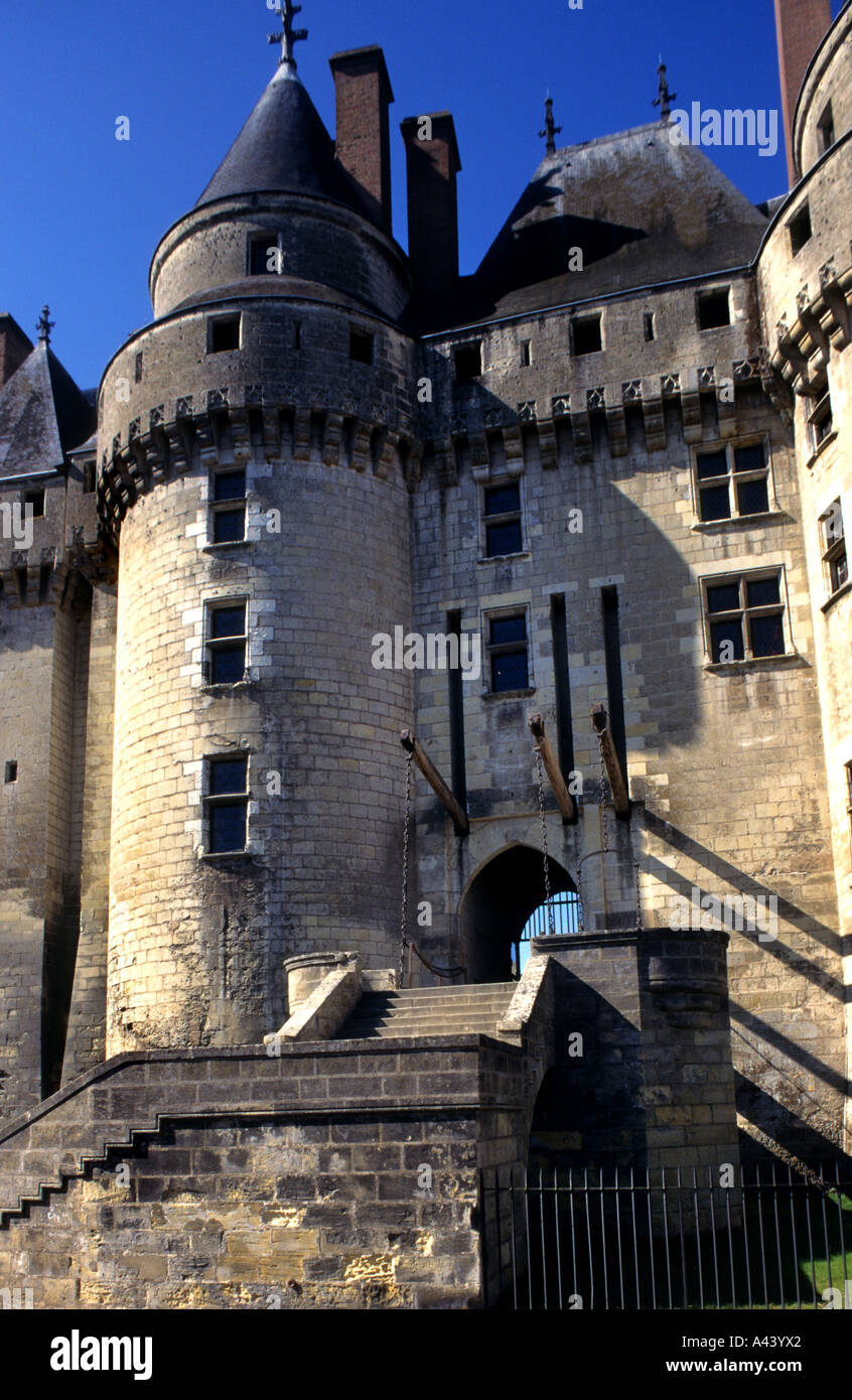 Loire Schloss Burg wickelten Frankreich Französisch Stockfoto