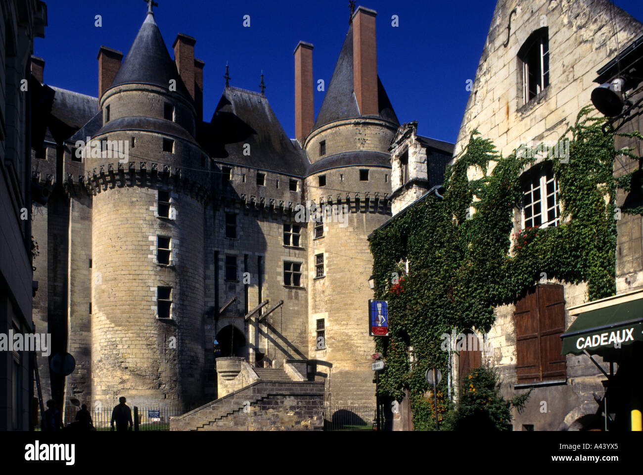 Loire Schloss Burg wickelten Frankreich Französisch Stockfoto