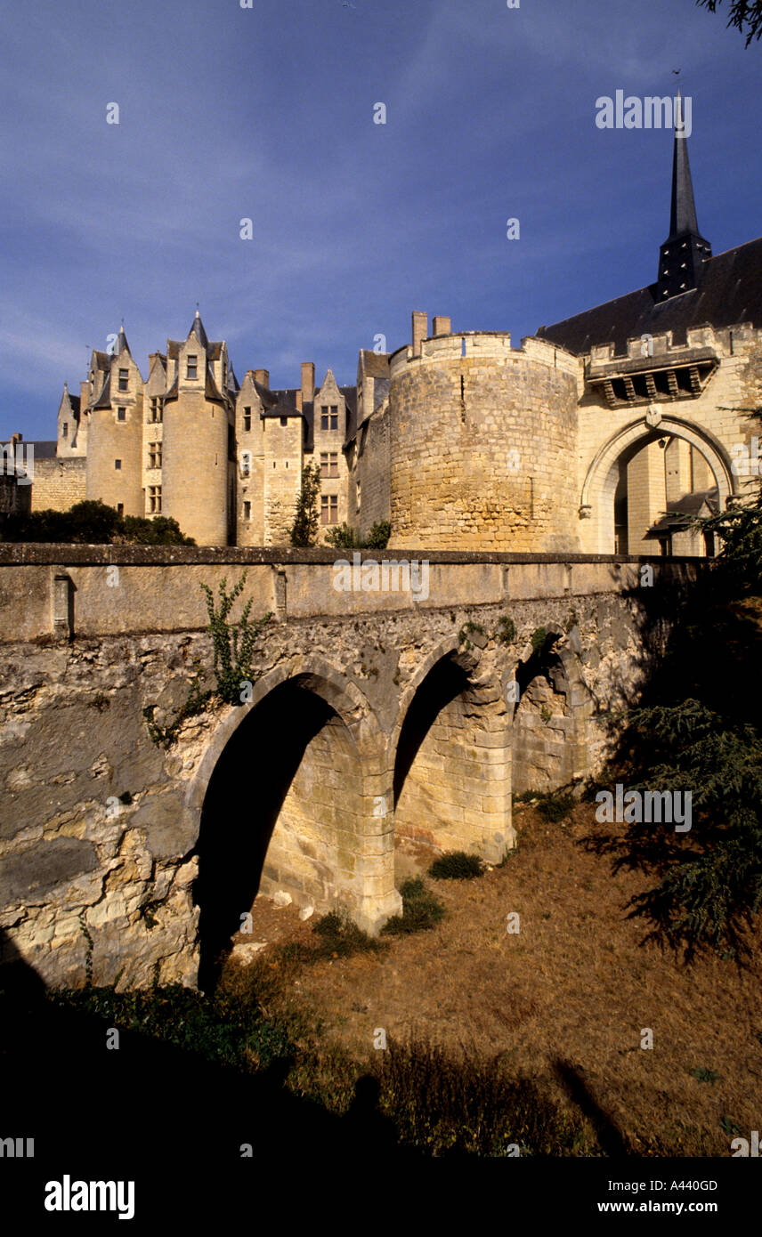 Frankreich-Loire-Schloss-Burg Montreuil Bellay Stockfoto