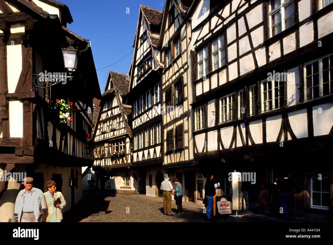 Stadt Straßburg Elsass Frankreich Französisch Canal Stockfoto