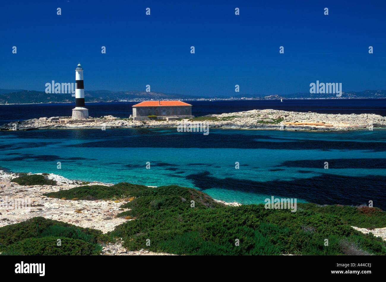 Isla Torretas Formentera Spanien Mittelmeer Europa Stockfoto