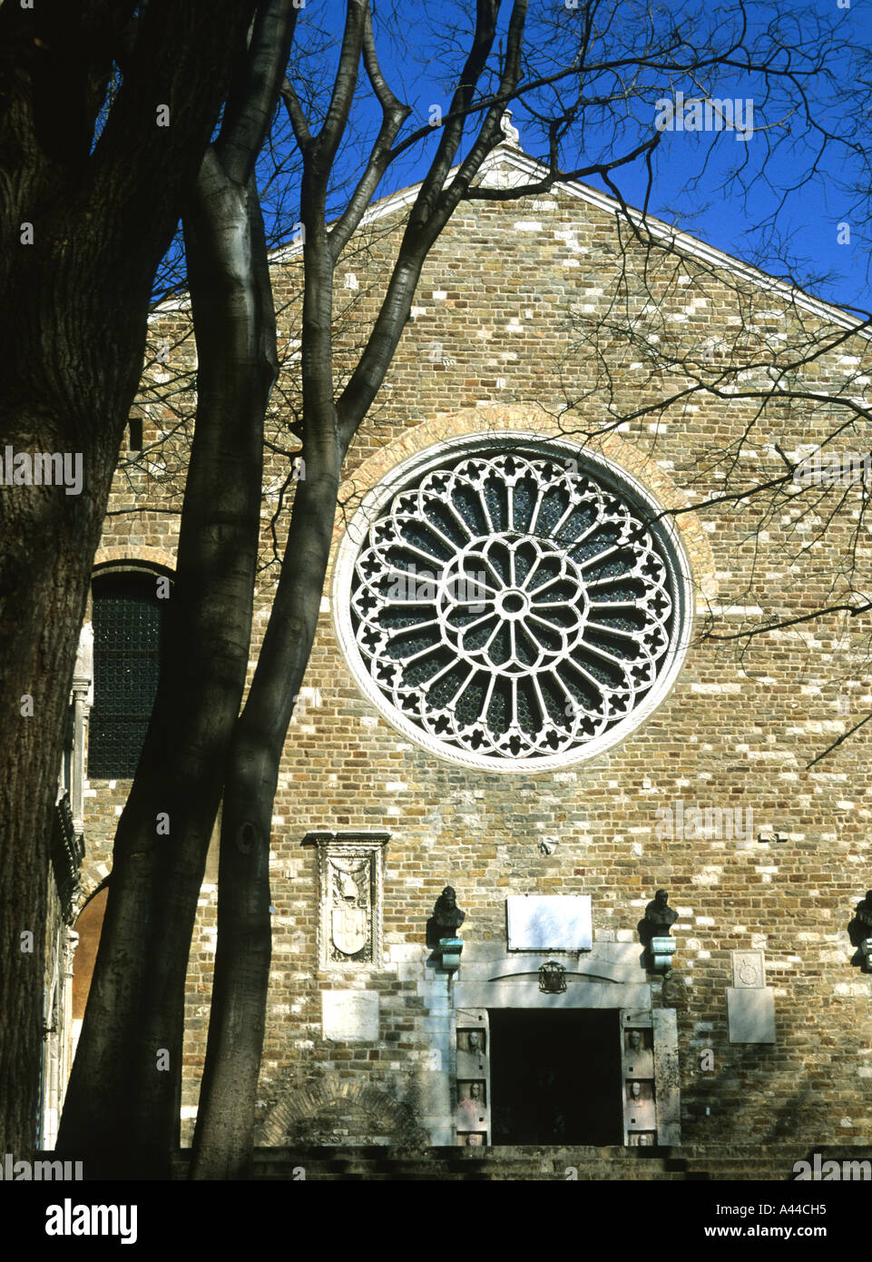 Triest-Italien-Kathedrale von San Giusto Facade Stockfoto