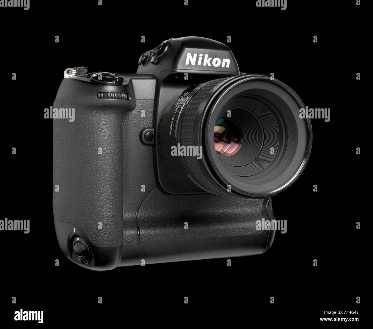 Nikon D1 digital single Lens reflex SLR-Kamera mit 60mm Makro-Objektiv Stockfoto