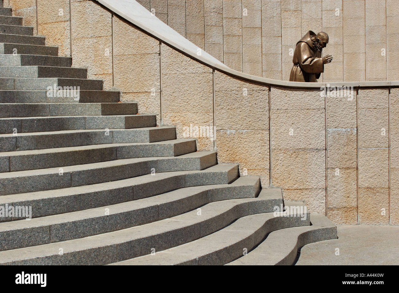 Bronze-Statue von Padre Pio, San Giovanni Rotondo - Italien. Stockfoto