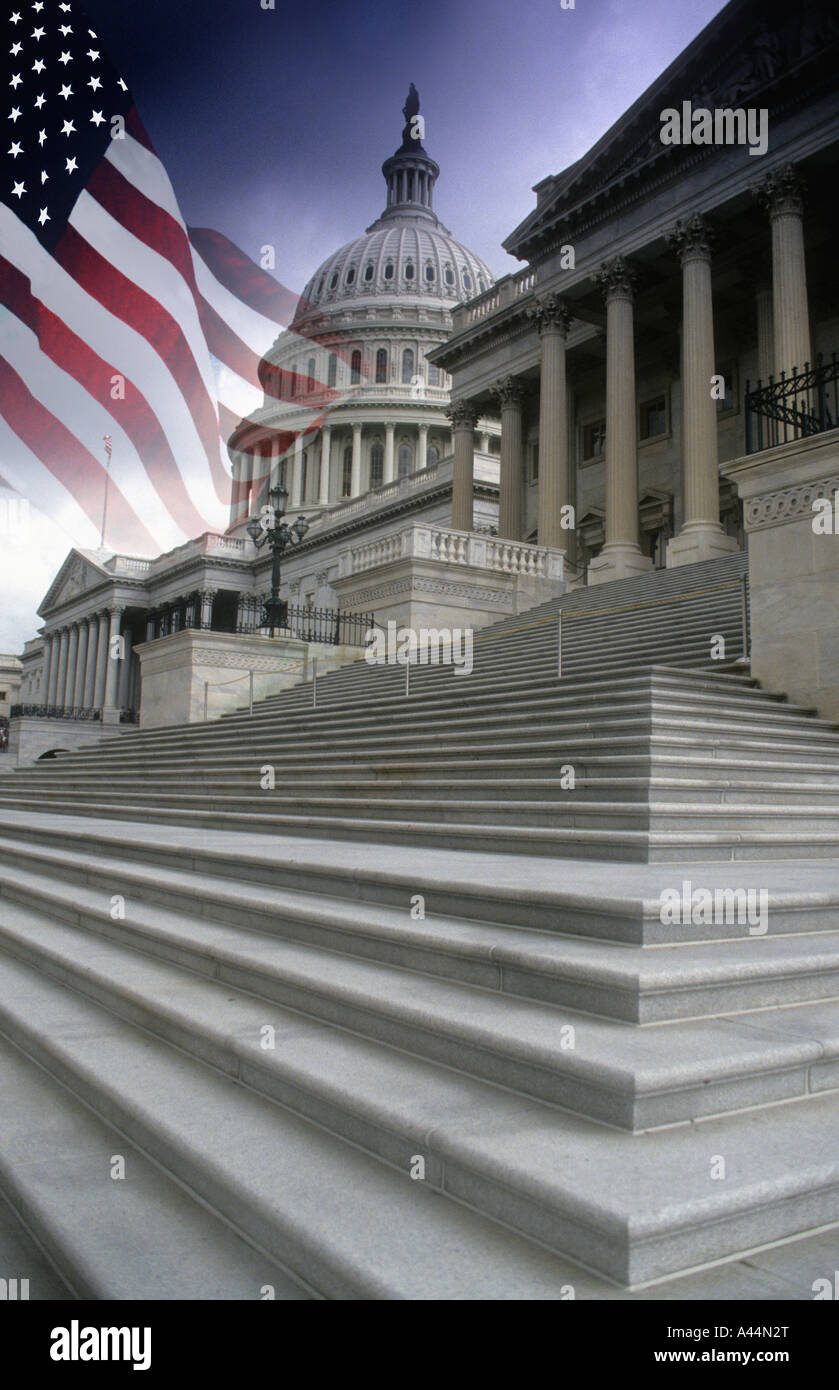 Die Gebäude des Capitol Hill, das Herz der US-Regierung In Washington DC USA Stockfoto