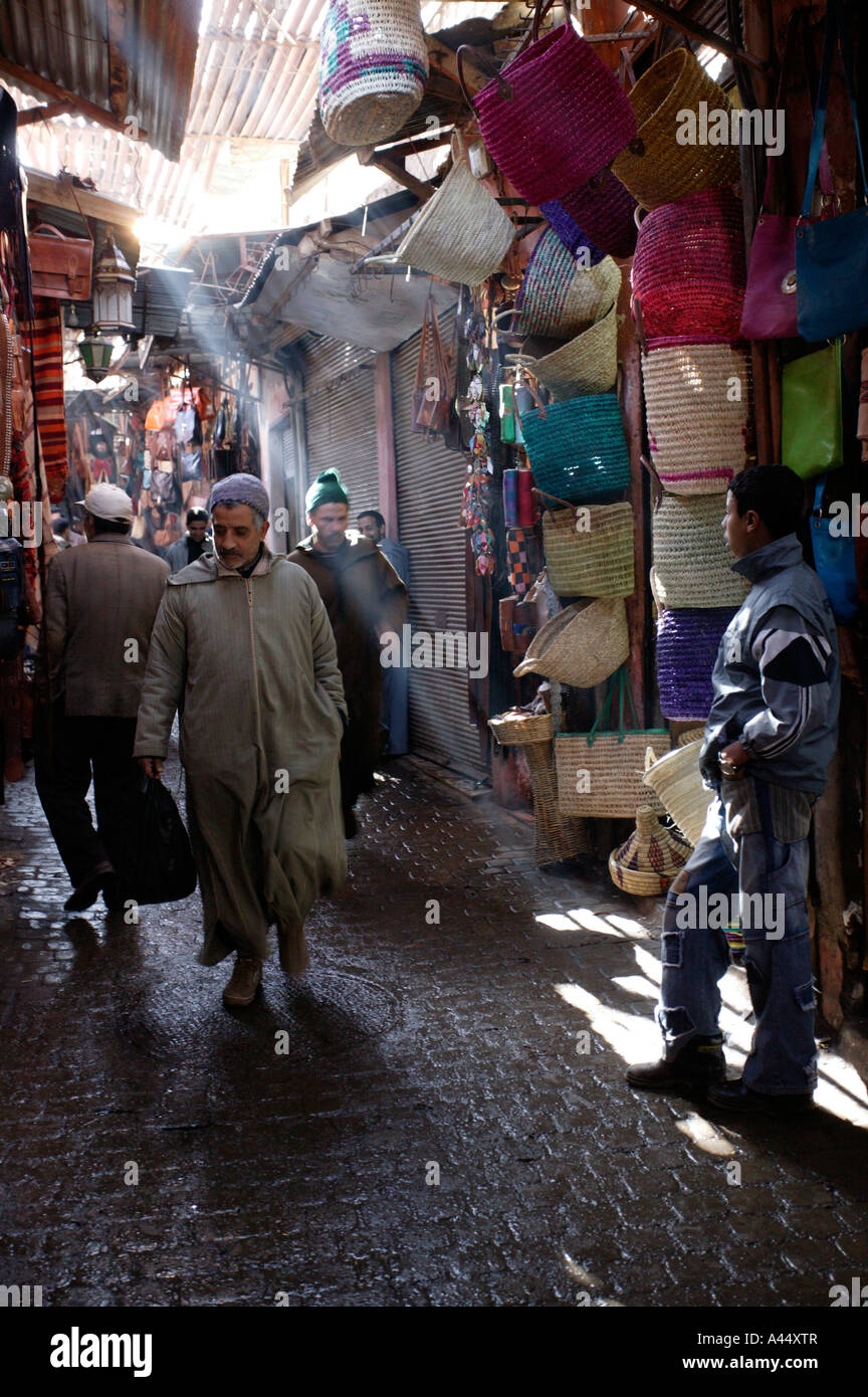 Souk Markt, Marrakesch / Marokko, Nordafrika Stockfoto