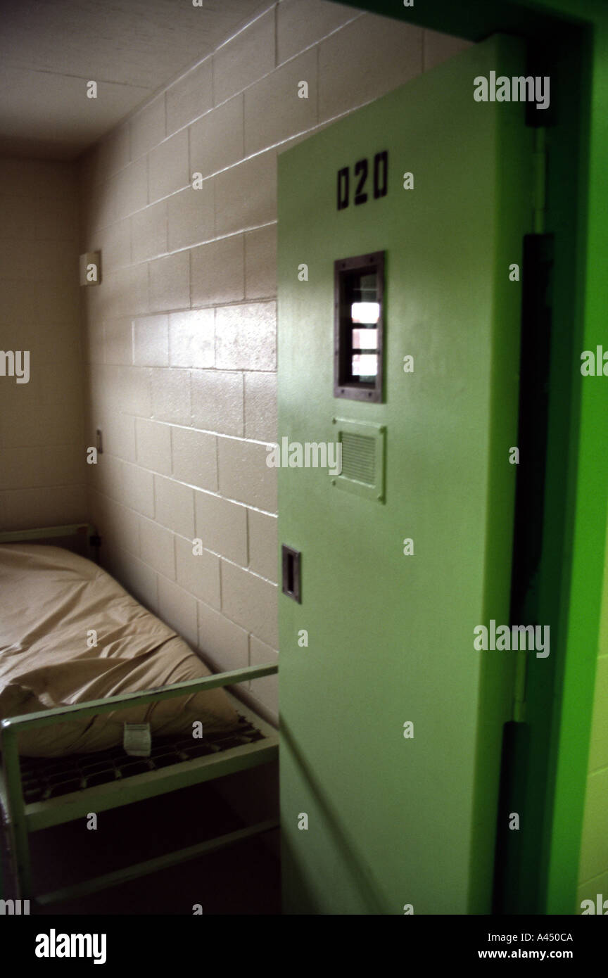 Zelle in der Todeszelle in Nebraska State Penitentiary Lincoln Nebraska USA Stockfoto