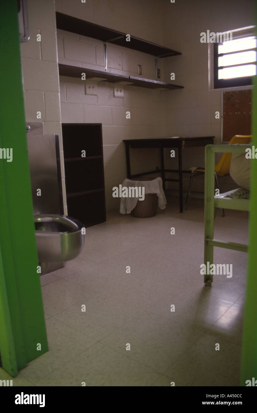 Zelle innen Death Row Nebraska State Penitentiary Stockfoto