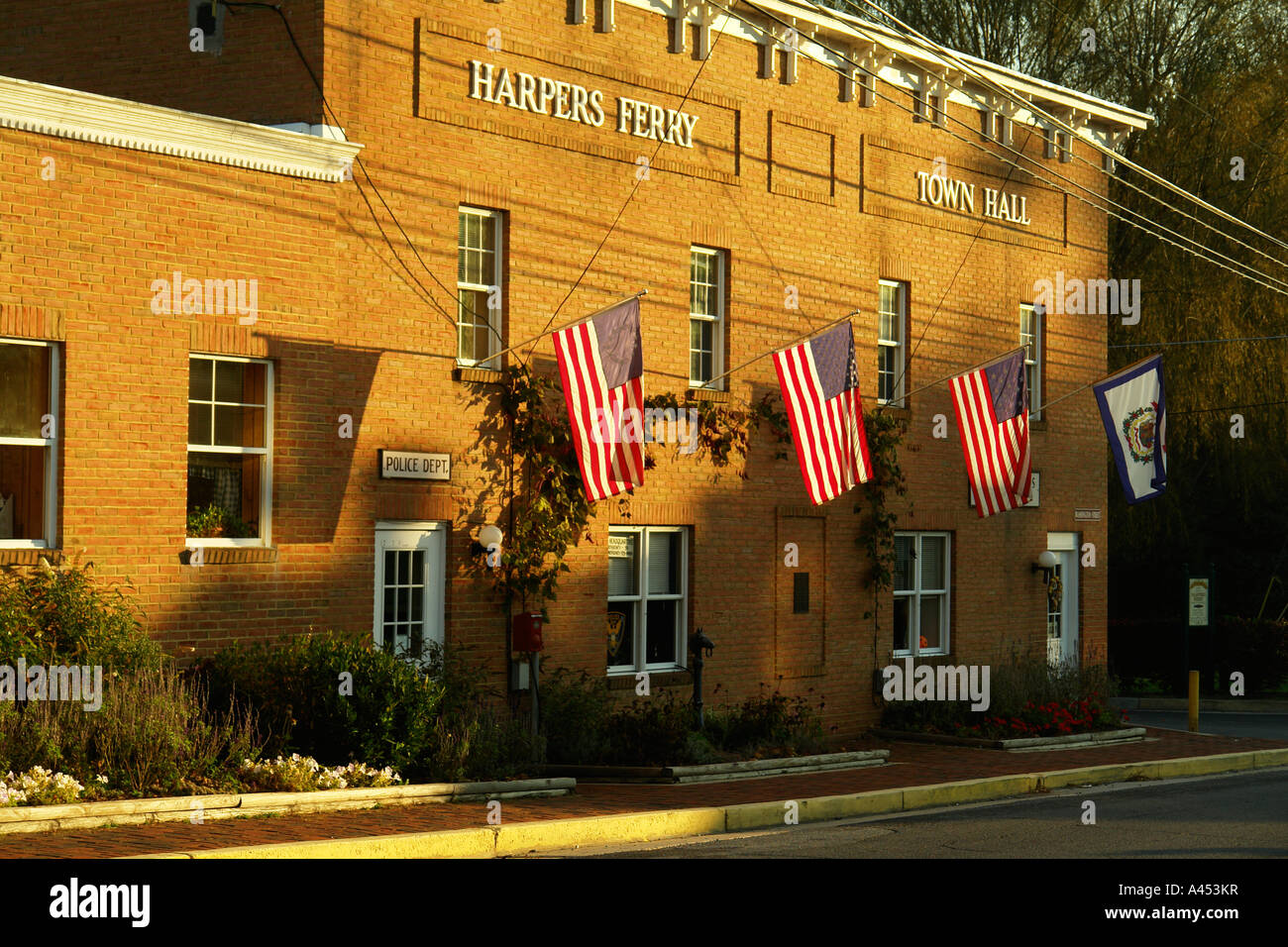 AJD53593, Harpers Ferry WV, West Virginia, die historische Altstadt, Rathaus Stockfoto