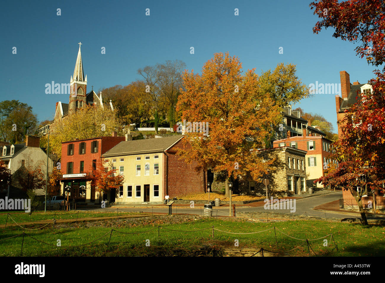 AJD53627, Harpers Ferry WV, West Virginia, historische Innenstadt Stockfoto