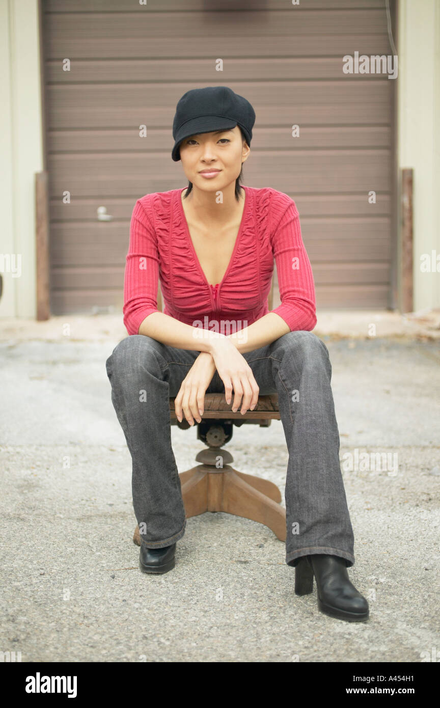 Porträt einer jungen Frau Stockfoto