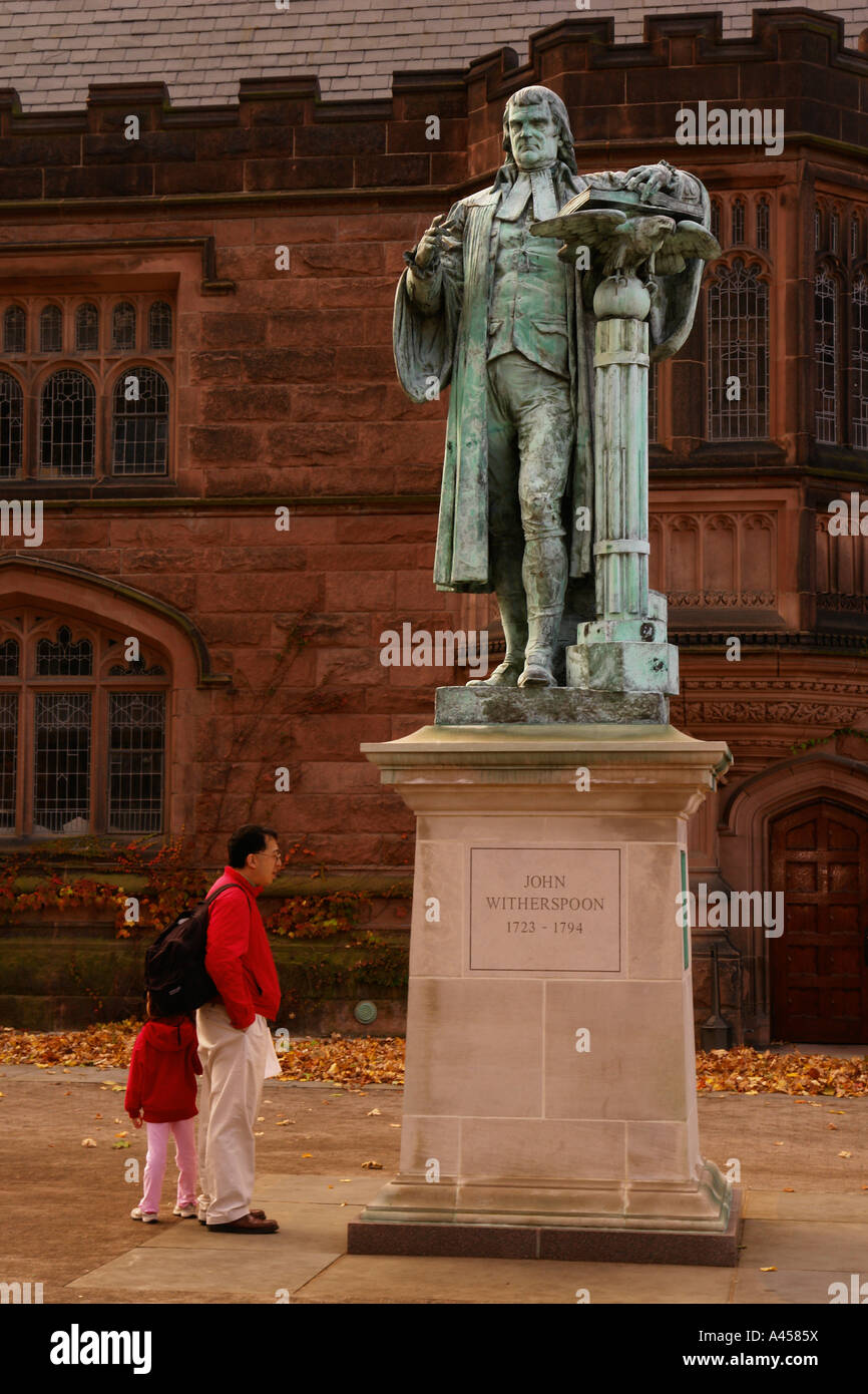 AJD53236, Princeton, New Jersey, New Jersey, Princeton University, John Witherspoon Statue Stockfoto