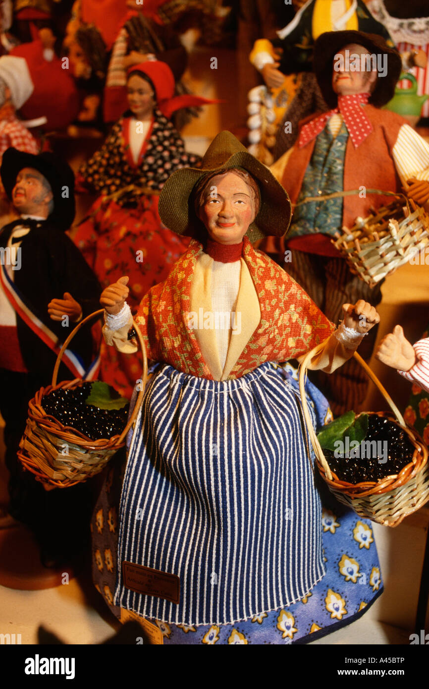 Aubagne Frankreich traditionellen provenzalischen Santons Krippenfiguren Stockfoto