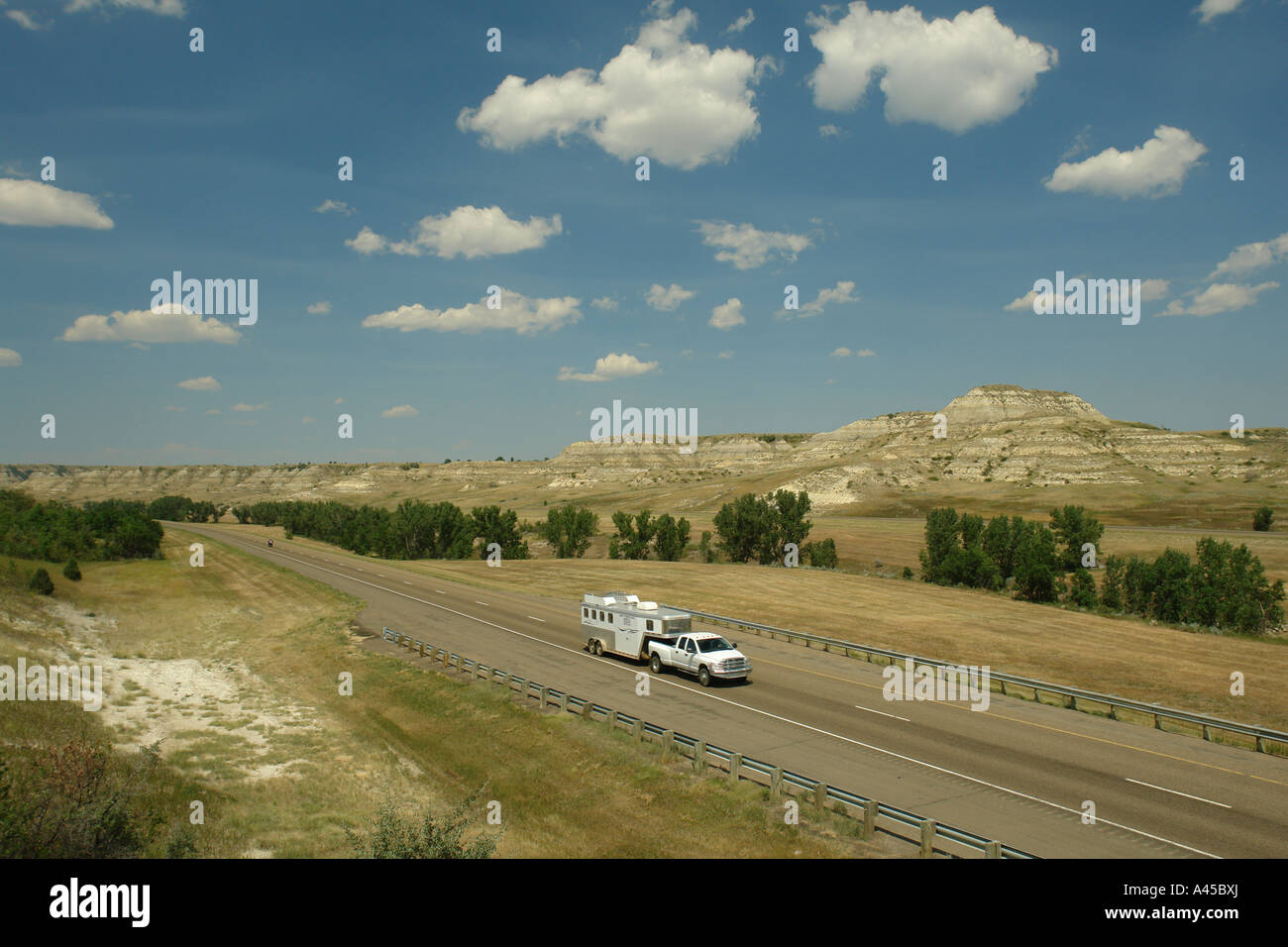 AJD57287, Medora, ND, North Dakota, Schnellstraße Interstate 94 Stockfoto