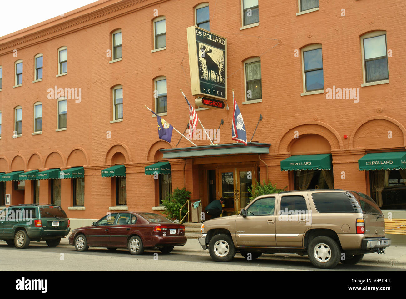 AJD57160, Red Lodge, MT, Montana, Innenstadt, The Pollard Hotel Stockfoto