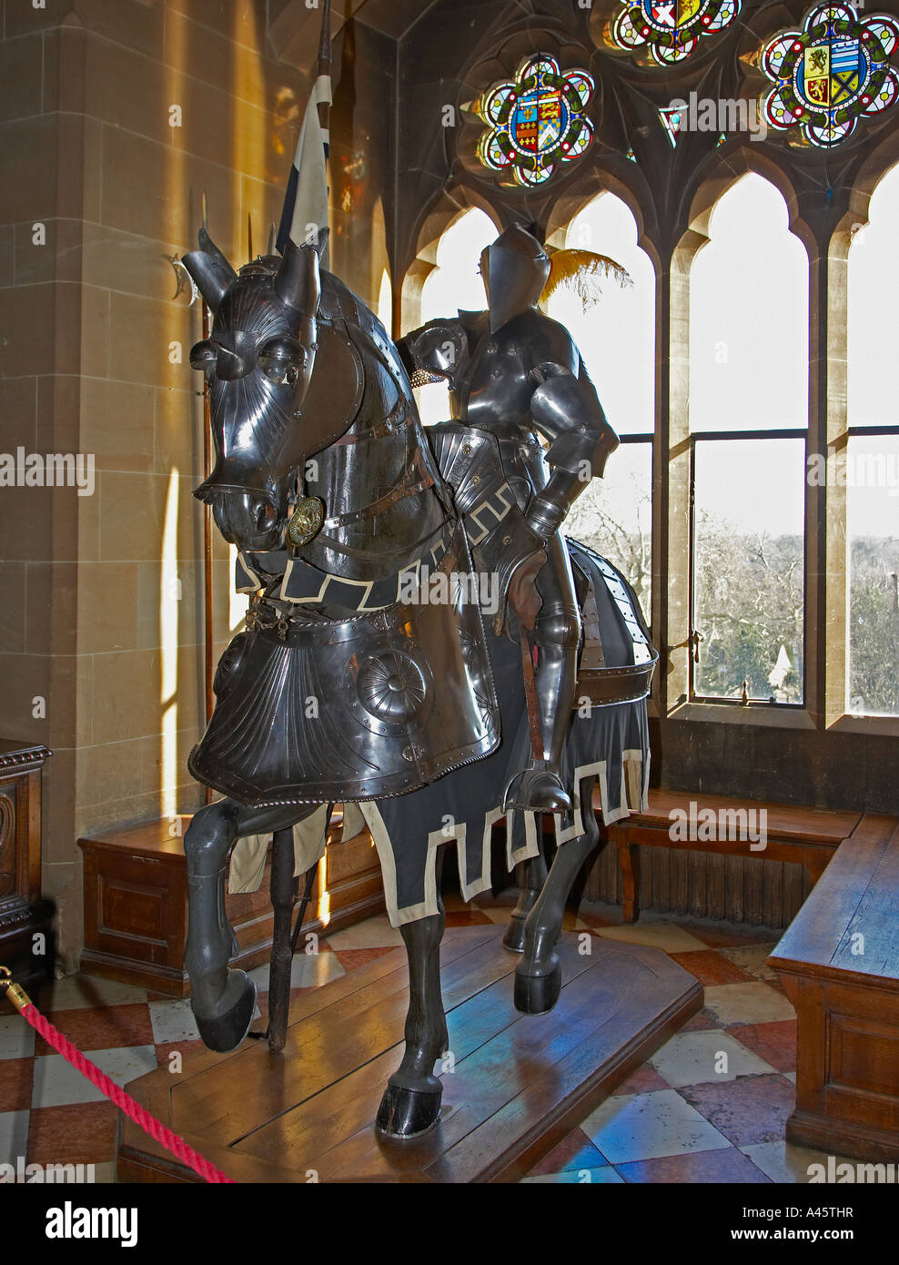 Innere des Warwick Castle Stockfoto