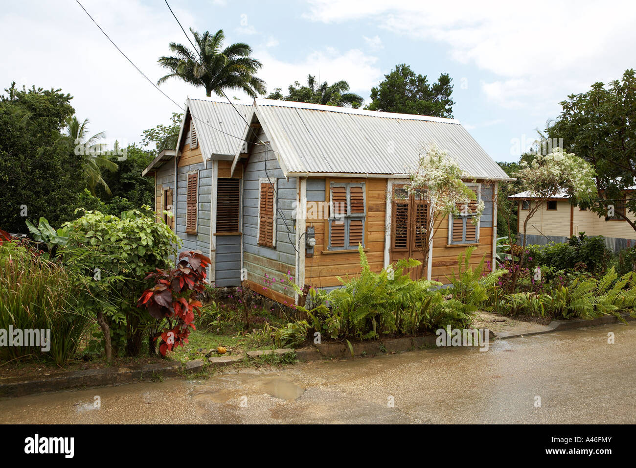 Traditionelle Leibeigene Haus in Barbados Stockfoto