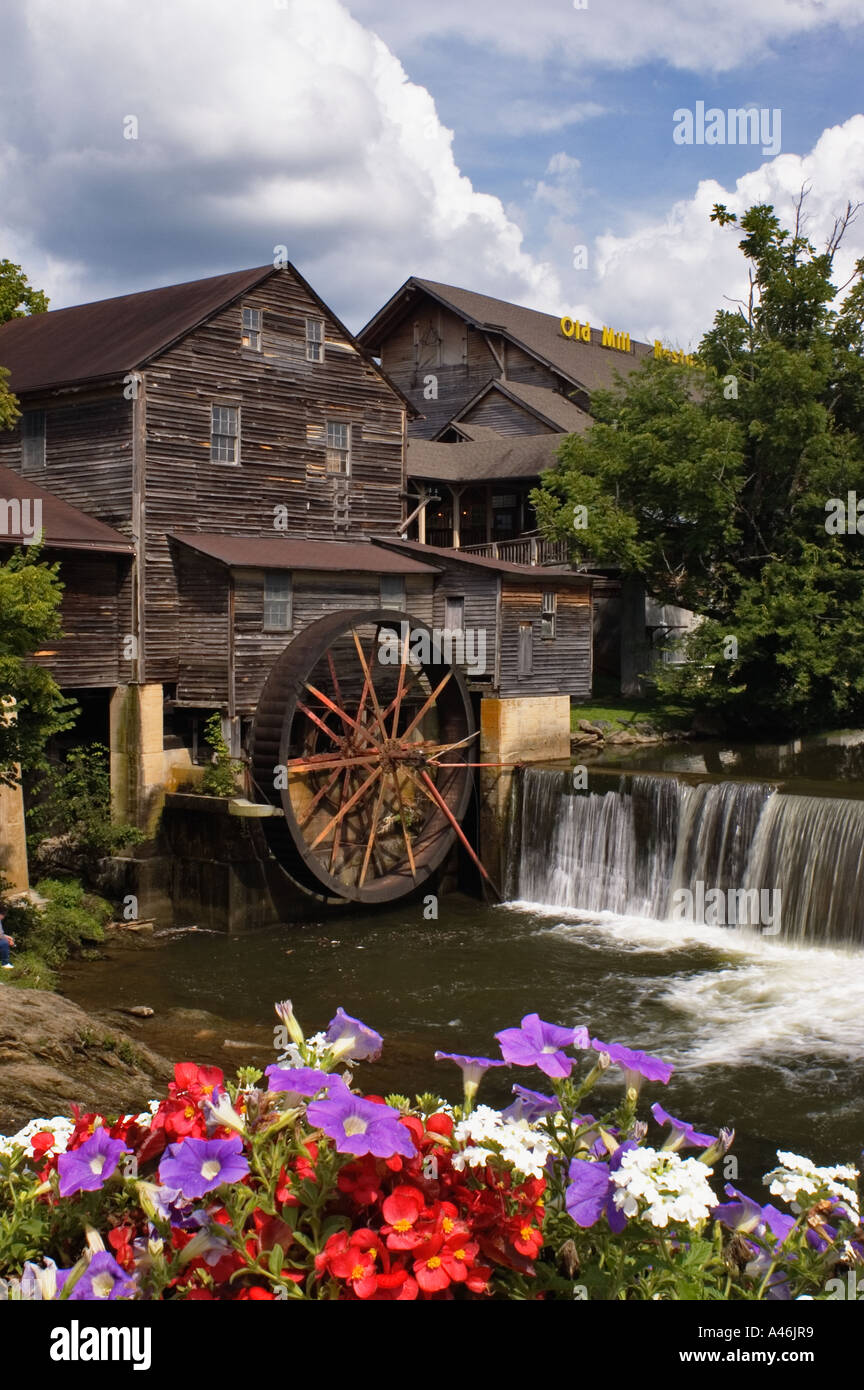 Alten Grist Mill Pigeon Forge Tennessee Stockfoto